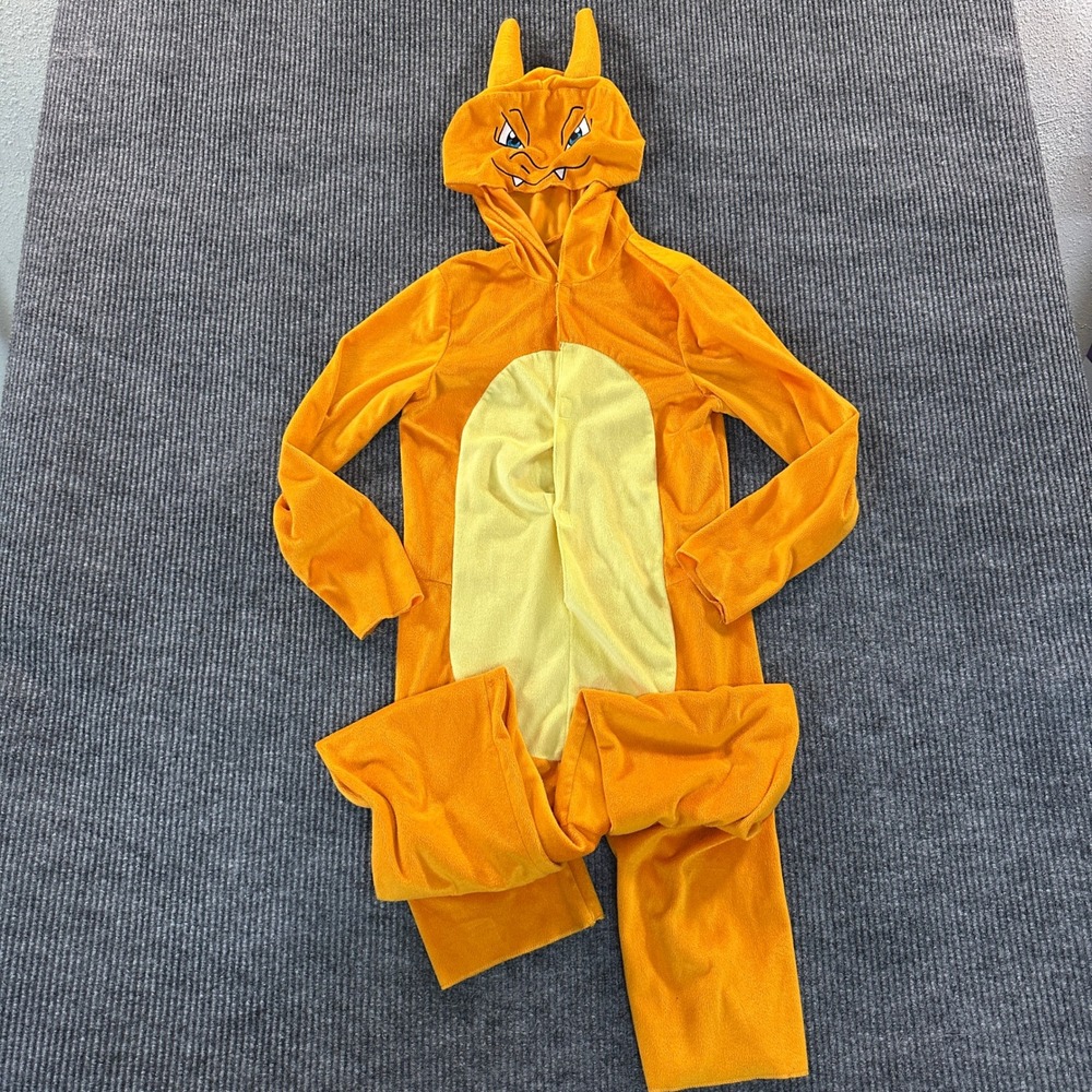 Pokemon Unisex Charizard Character Union Suit Pajamas Orange Fleece Costume